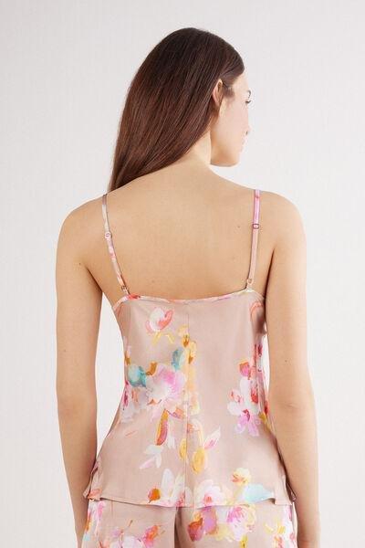 Pink Printed Satin Top, , large image number 3