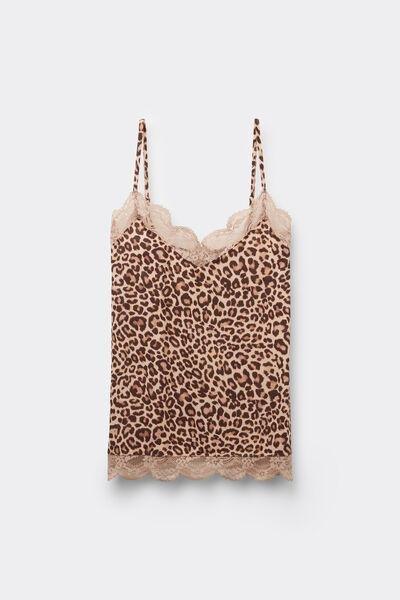 Brown Animal Print Pretty Savage Fresh Bamboo Top, , large image number 1