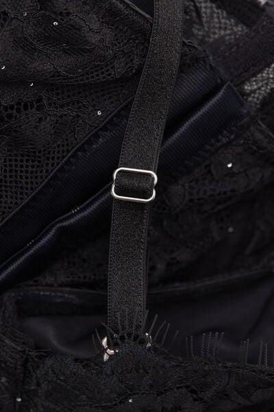 Black Glimmer Of Pleasure Giada Bandeau Bustier, Black, large image number 4