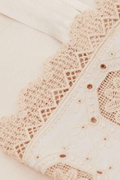 Beige Midsummer Dream Viscose Satin Top, 5601_118K, large image number 4