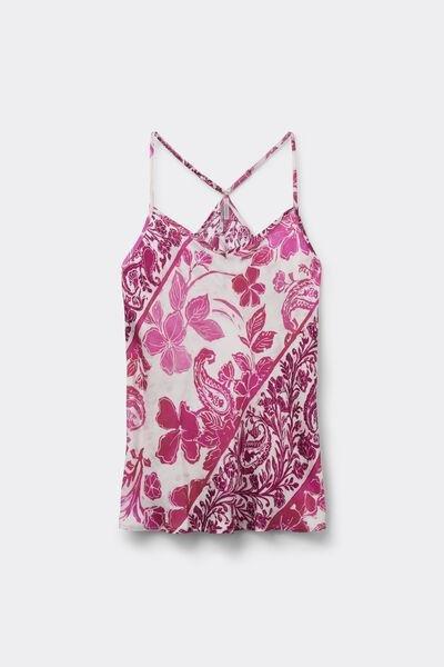 Pink Brighten Your Day Viscose Satin Top, 5601_115K, large image number 3