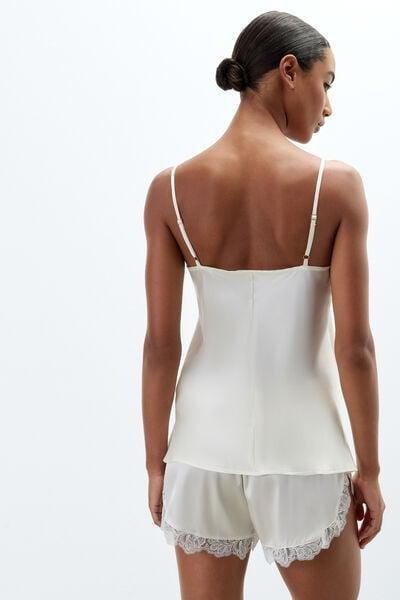 White From The Boudoir Side Slits Lace Top, Powder White, large image number 2