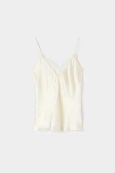 White From The Boudoir Side Slits Lace Top, Powder White, large image number 3