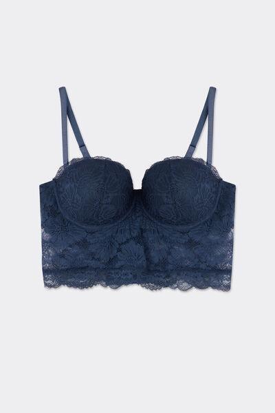 Navy Fanciful Flowers Giada Bandeau Bustier, 5601_186K, large image number 3