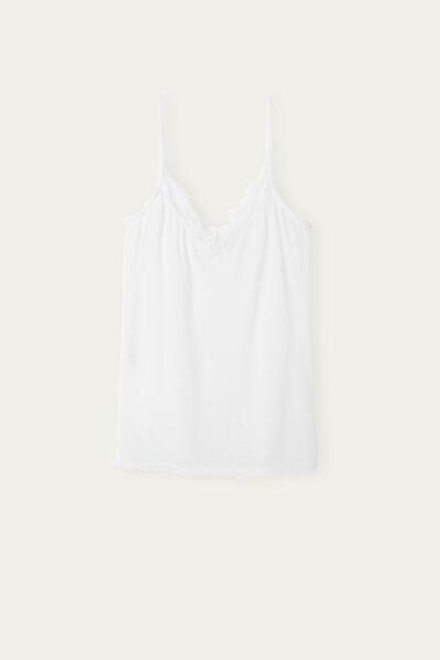 Navy Top Ultralight With Cashmere And Lace, Intense Blue, large image number 2