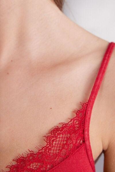 Red Ultralight Lace Camisole, Red, large image number 5
