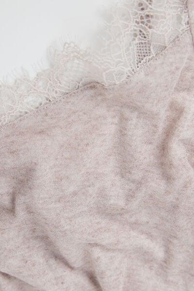 Beige Ultralight Camisole With Lace, Shell Beige Blend, large image number 4