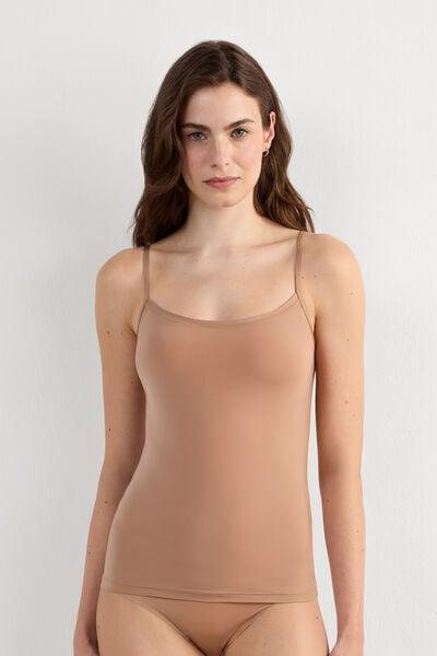 Brown Ultralight Microfibre Top, Medium Beige, large image number 1