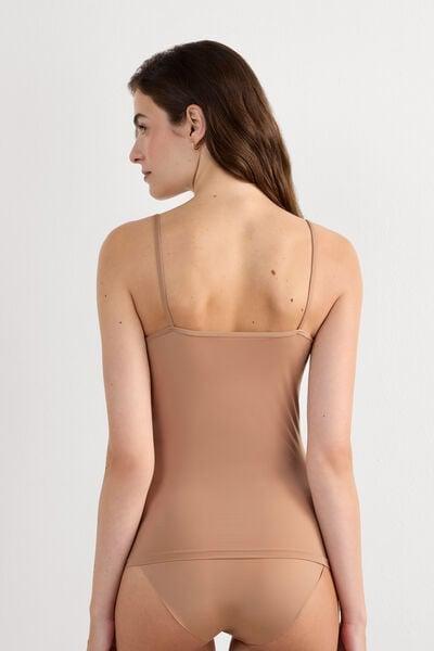 Brown Ultralight Microfibre Top, Medium Beige, large image number 2