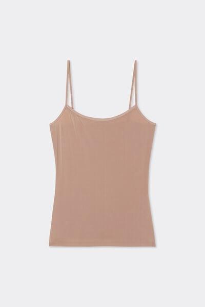 Brown Ultralight Microfibre Top, Medium Beige, large image number 3