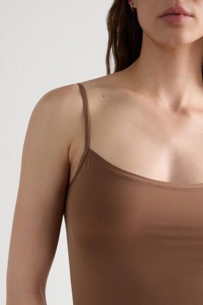 Beige Ultralight Microfibre Top, Brown Mocha, large image number 5