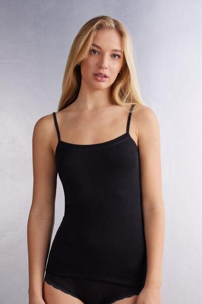 Black Top With Spaghetti Straps, , large image number 0