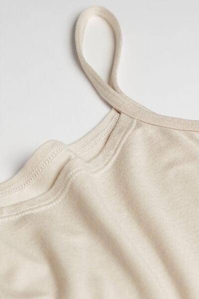 White Spaghetti Strap Modal Vest Top, Silk, large image number 8