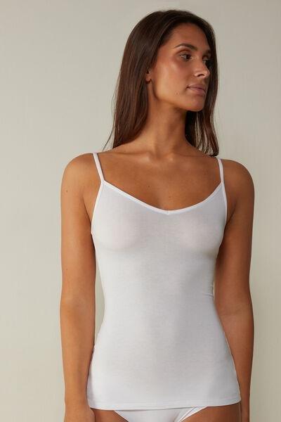 White Soft Modal Top, , large image number 1