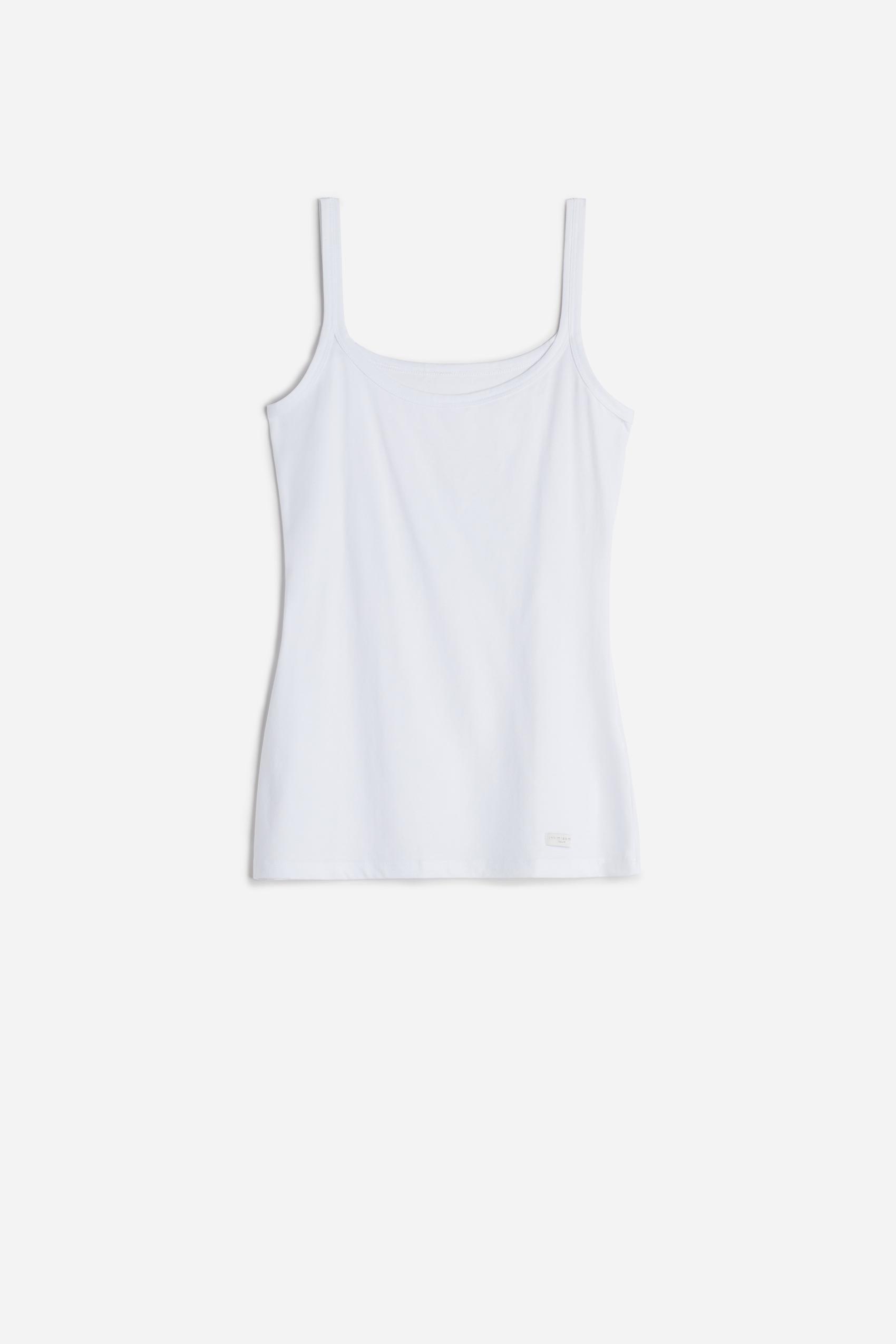 Intimissimi - White Cotton Top With Spaghetti Straps, Women