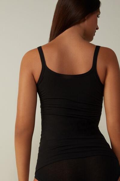 Black Spaghetti Straps Top, , large image number 9