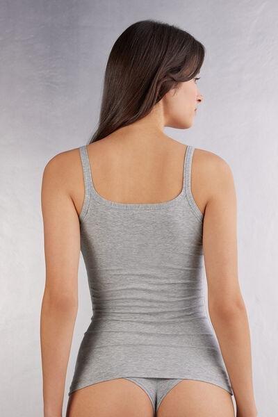 Grey Spaghetti Straps Top, , large image number 6