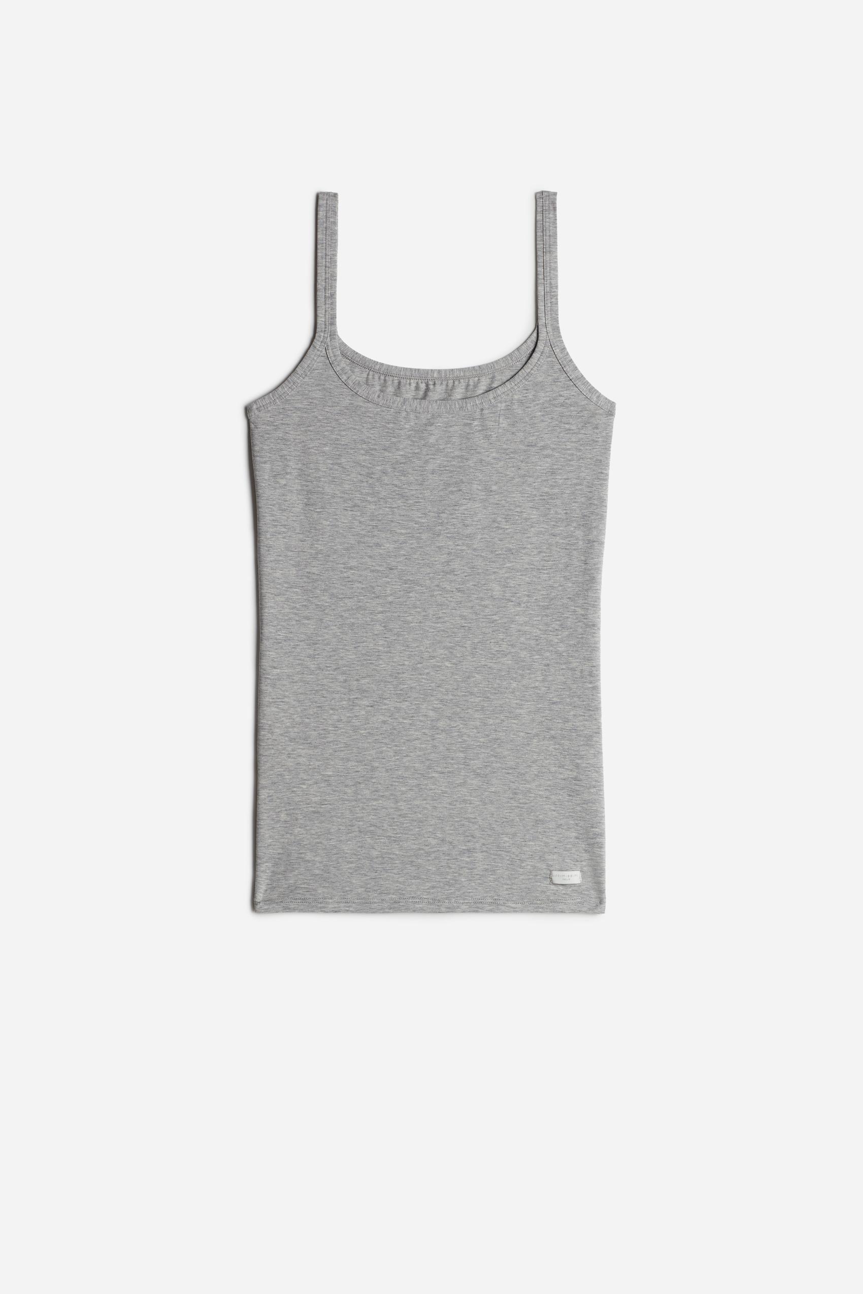 Grey Spaghetti Straps Top, , large image number 7