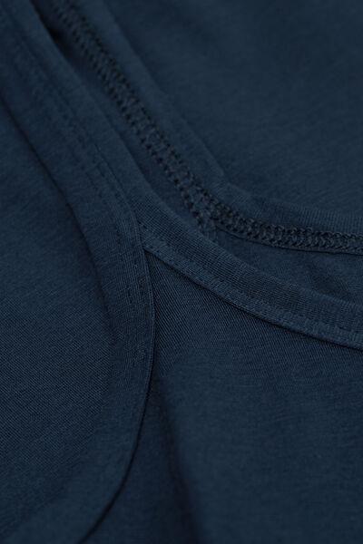 Intense Blue Cotton Top With Spaghetti Straps, Women, , large image number 4