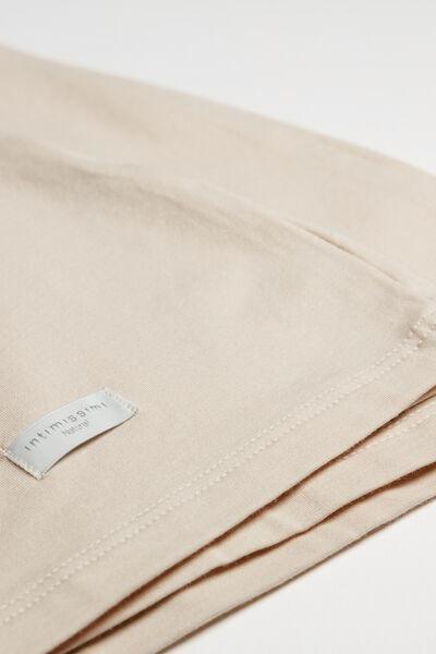 Beige Spaghetti Straps Silk Top, , large image number 4