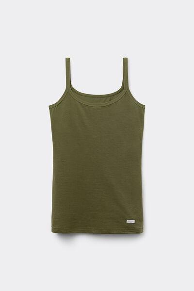 Khaki Spaghetti Strap Top, 5601_848J, large image number 2