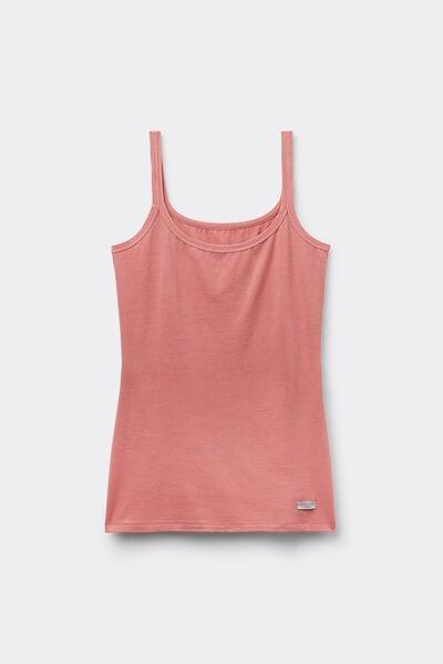 Pink Natural Cotton Strappy Top, 5601_849J, large image number 2