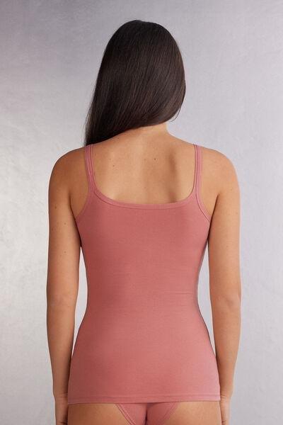 Pink Natural Cotton Strappy Top, 5601_849J, large image number 3