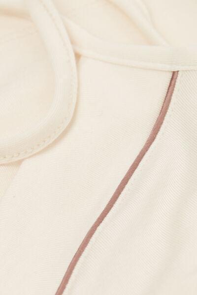 Cream Narrow Straps Micromodal Top, , large image number 4
