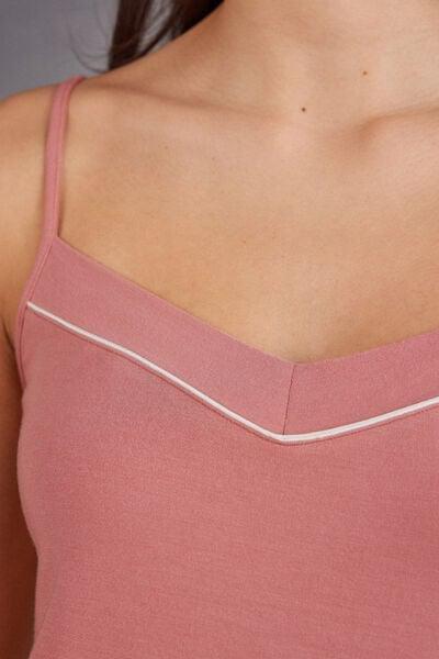 Pink Slim Straps Micro Modal Top, 5601_849J, large image number 5