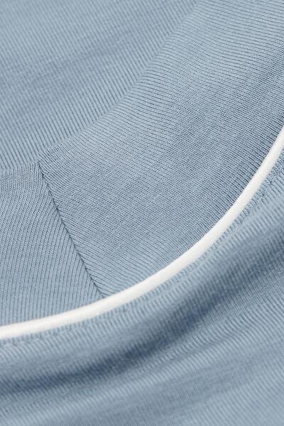 Blue Slim Straps Micro Modal Top, 5601_850J, large image number 4