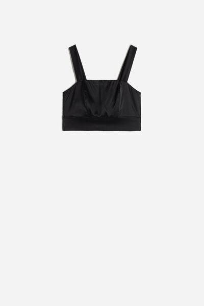 Black Silk And Lace Bra Top, , large image number 2