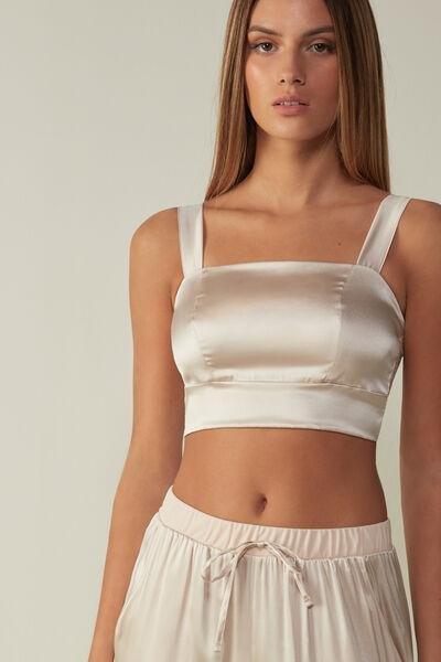 Silk And Lace Bra Top, , large image number 1