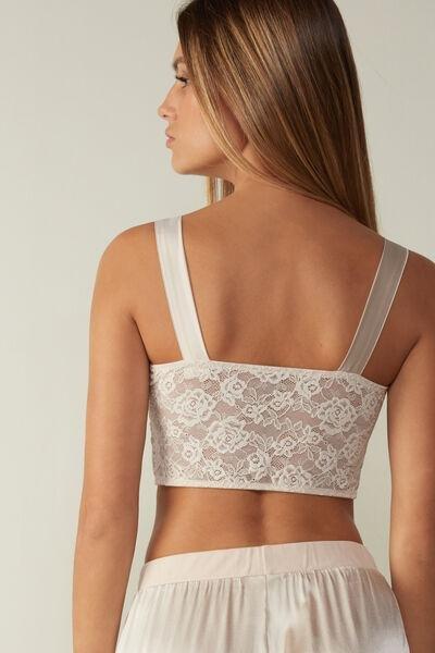 Silk And Lace Bra Top, , large image number 6