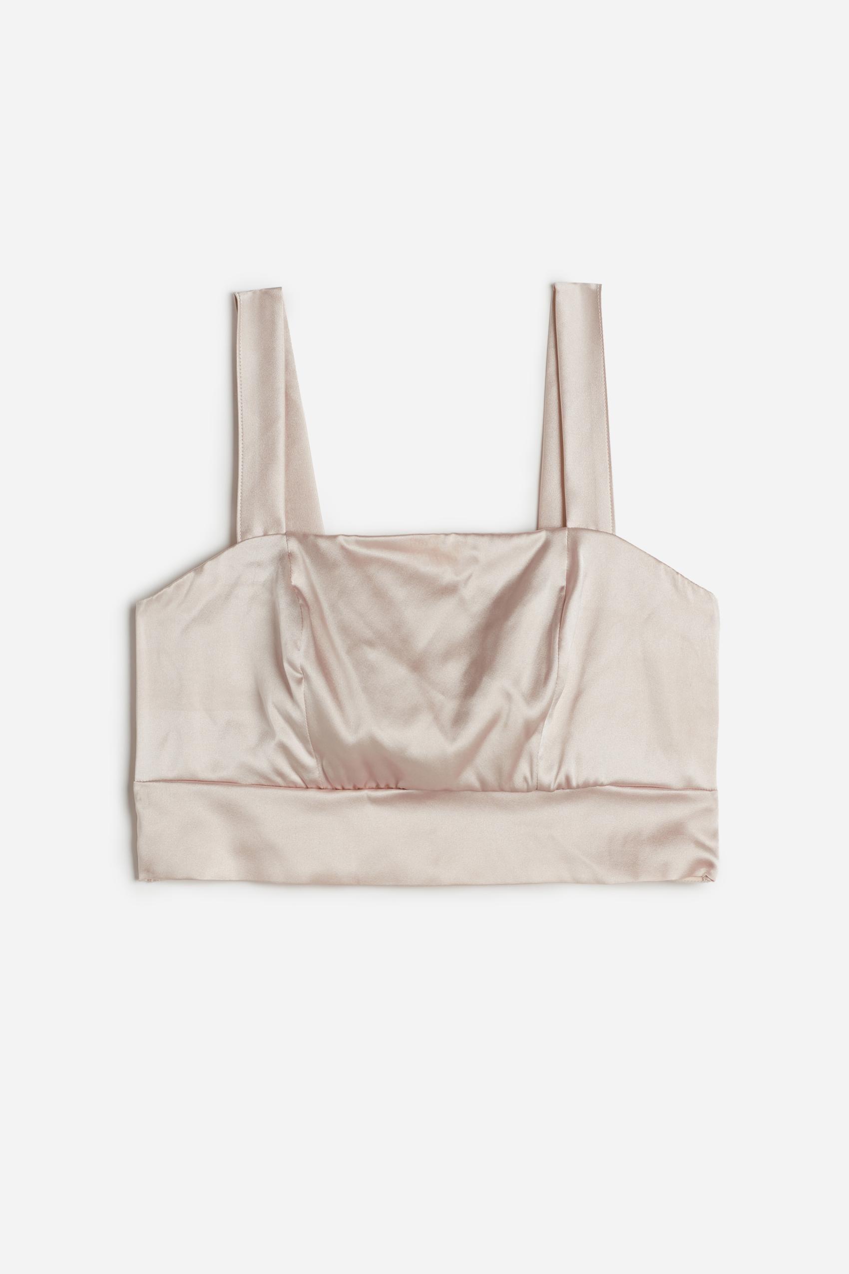 Silk And Lace Bra Top, , large image number 8