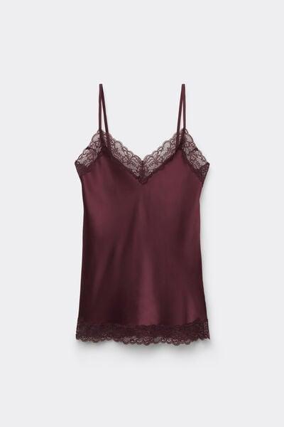 Burgundy Lace And Silk Top, 5601_028K, large image number 5