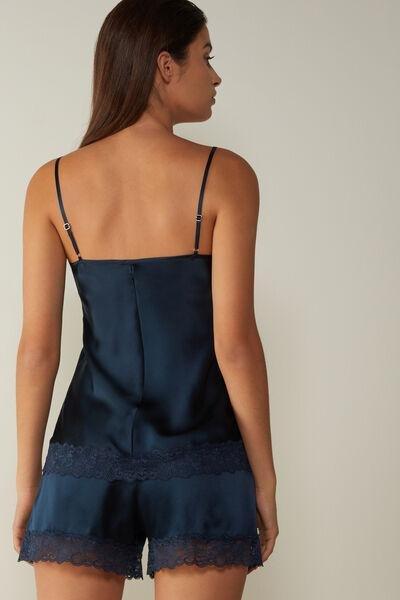 Blue Lace And Silk Top, , large image number 3