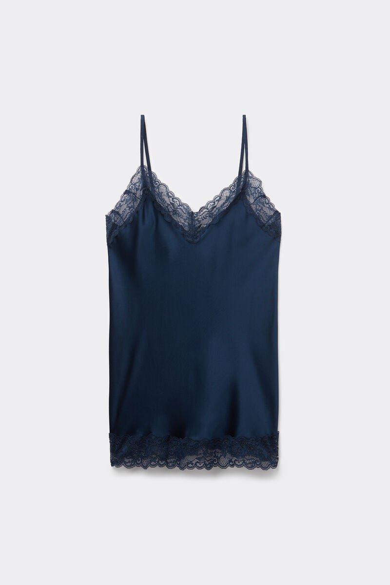 Navy Spaghetti Straps Top, Intense Blue, large image number 7