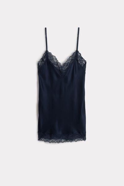 Navy Spaghetti Straps Top, Intense Blue, large image number 8