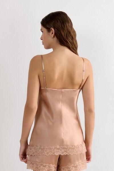 Pink Spaghetti Straps Top, Satin Pink, large image number 5