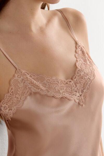 Pink Spaghetti Straps Top, Satin Pink, large image number 14