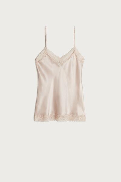 Intimissimi Silk Lace And Silk Top