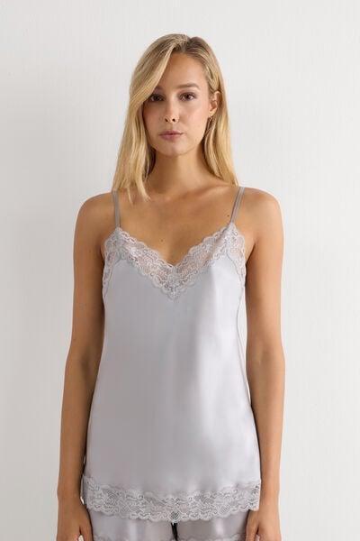 Grey Spaghetti Straps Top, 5601_347J, large image number 0