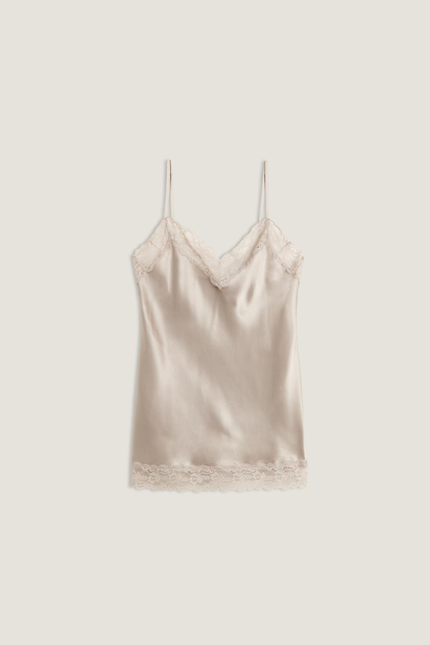 Beige Spaghetti Straps Top, , large image number 3