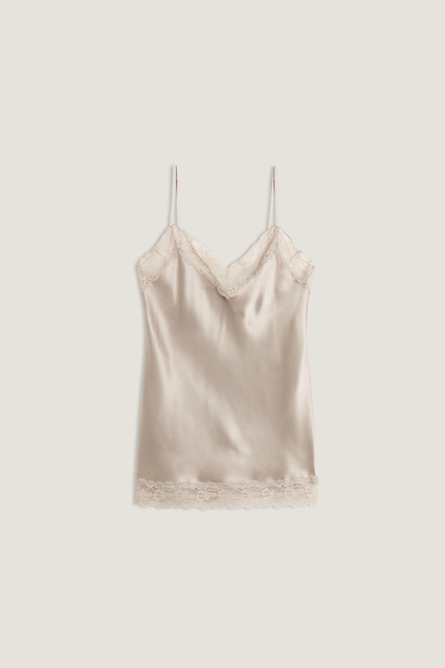 Intimissimi - Beige Lace And Silk Top