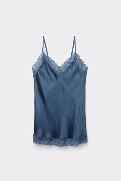 Blue Lace Tank Top, 5601_658J, large image number 2