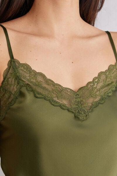 Green Lace And Silk Top, 5601_848J, large image number 5
