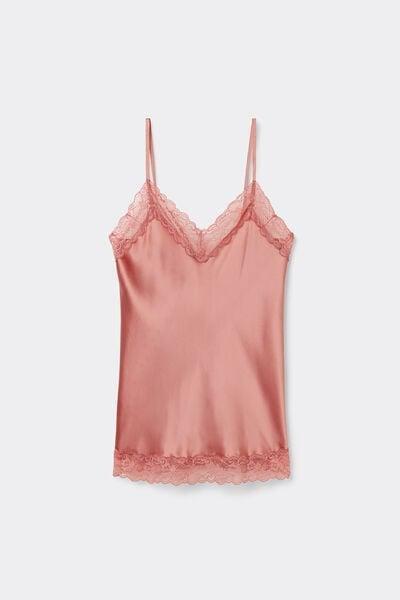 Pink Lace And Silk Top, 5601_849J, large image number 2
