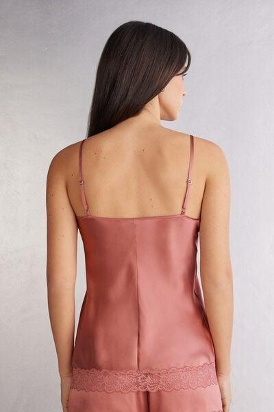 Pink Lace And Silk Top, 5601_849J, large image number 3