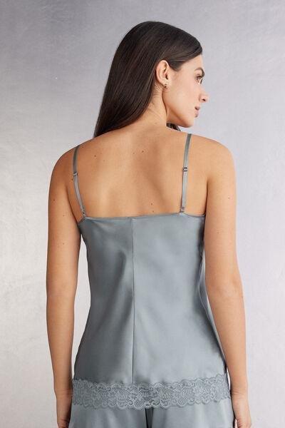 Blue Lace And Silk Top, , large image number 3