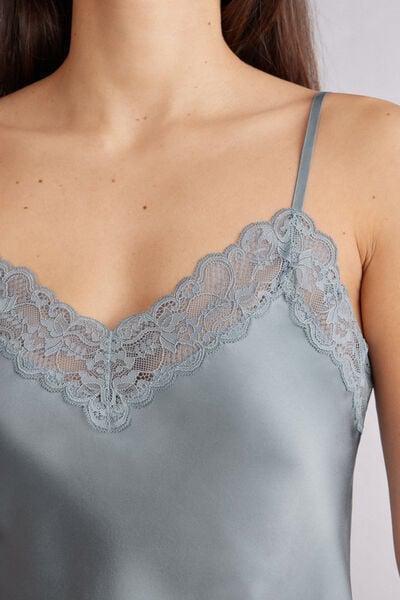 Blue Lace And Silk Top, 5601_850J, large image number 5